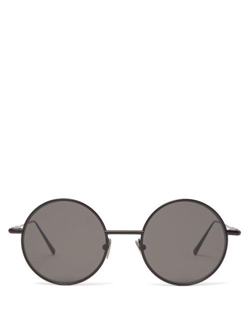 Matchesfashion.com Acne Studios - Round Metal Sunglasses - Womens - Black