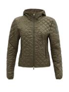 Matchesfashion.com 1 Moncler Jw Anderson - Whitby Hooded Floral-quilted Down Jacket - Womens - Khaki