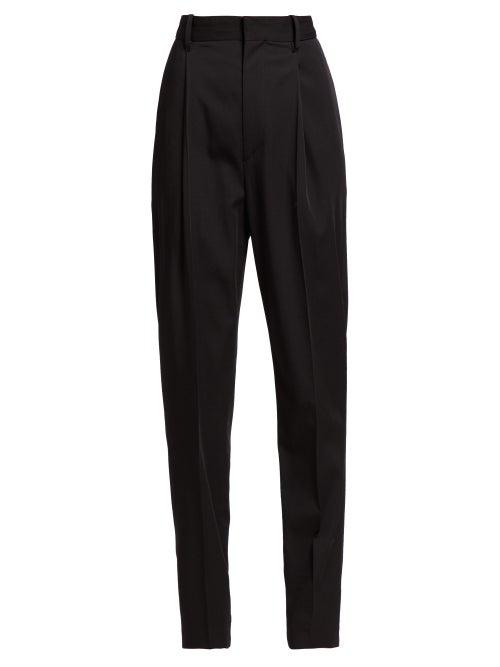 Matchesfashion.com Isabel Marant - Boyd High Rise Wool Trousers - Womens - Black