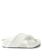 Jil Sander - Padded-strap Leather Slides - Womens - Cream