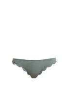 Matchesfashion.com Marysia - Santa Monica Scallop Edged Bikini Briefs - Womens - Blue