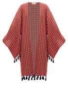Matchesfashion.com Muzungu Sisters - Blossom Geometric Print Silk Kimono - Womens - Purple Multi