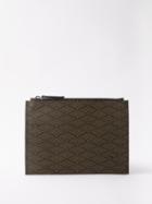 Mtier - Monogram-jacquard Linen-canvas Pouch - Mens - Black