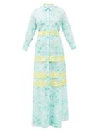 Matchesfashion.com Evi Grintela - Dahlia Paisley-print Cotton Shirt Dress - Womens - Blue Print
