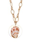 Rebecca De Ravenel Sirena Shell And Gold-plated Pendant Necklace