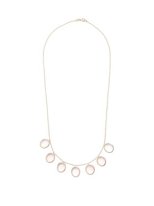 Matchesfashion.com Susan Foster - Rose Quartz & Yellow Gold Necklace - Womens - Gold