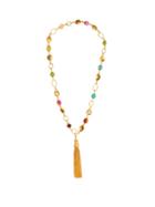 Matchesfashion.com Sylvia Toledano - Lee Tasselled Pendant Necklace - Womens - Gold Multi