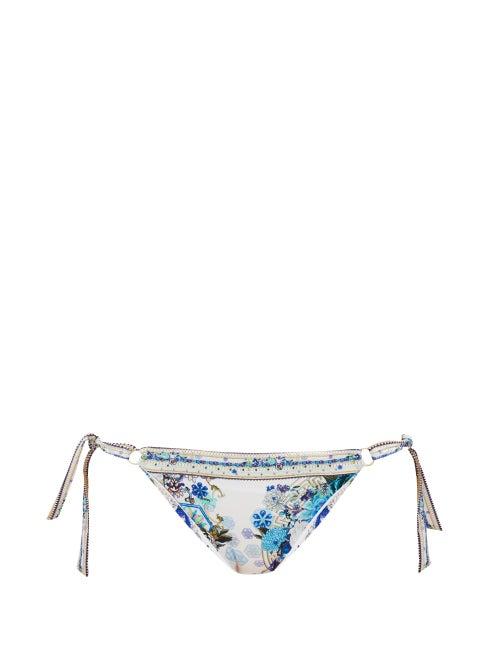 Matchesfashion.com Camilla - Side-tie Floral-print Bikini Briefs - Womens - White Print