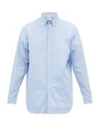 Matchesfashion.com Vetements - Anarchy Print Striped Poplin Shirt - Mens - White Multi
