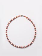 Roxanne Assoulin - Striped Candy Enamel Necklace - Womens - Brown Multi
