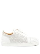 Matchesfashion.com Christian Louboutin - Louis Junior Spike Monogram Leather Trainers - Mens - White