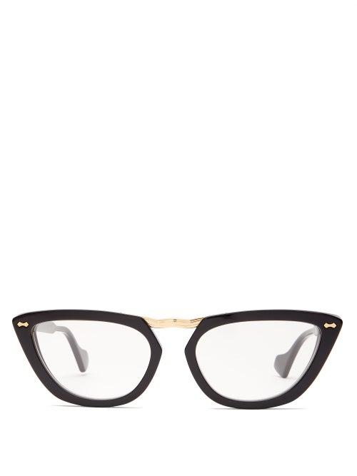 Matchesfashion.com Gucci - Cat Eye Acetate Glasses - Womens - Black