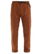 Matchesfashion.com Gramicci - Gramicci Belted Cotton Straight-leg Trousers - Mens - Brown