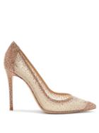 Matchesfashion.com Gianvito Rossi - Crystal-embellished Organza Pumps - Womens - Gold