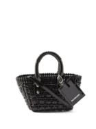 Balenciaga - Bistro Xxs Woven Faux-leather Basket Bag - Womens - Black