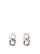 Matchesfashion.com Pearls Before Swine - Two Tone Chain Link Sterling Silver Earrings - Mens - Silver