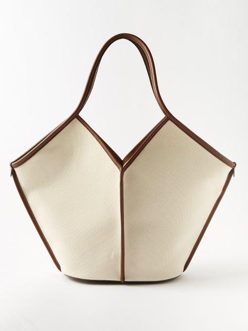 Hereu - Calella Cotton-canvas Tote Bag - Womens - Beige Multi
