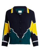 Maison Margiela Long-sleeved Cotton Intarsia-knit Polo Shirt