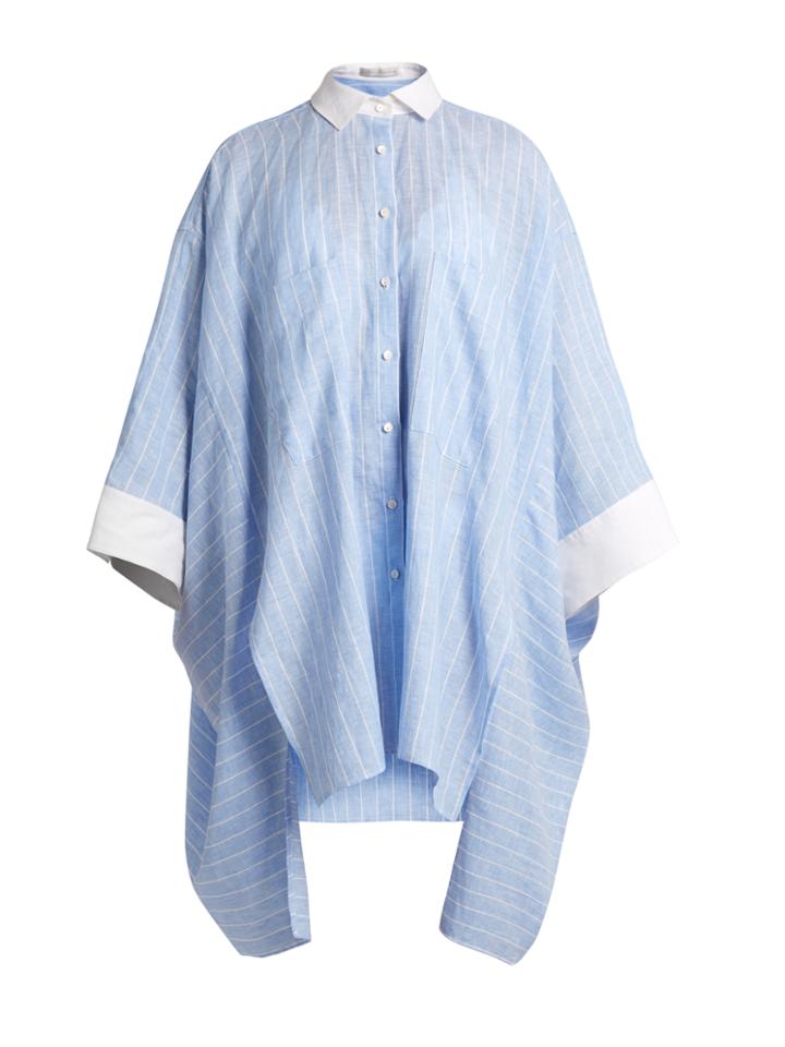 Palmer/harding Oversized Step-hem Striped Shirt