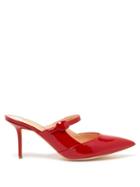 Matchesfashion.com Rupert Sanderson - Tosca Patent Leather Mary Jane Mules - Womens - Red