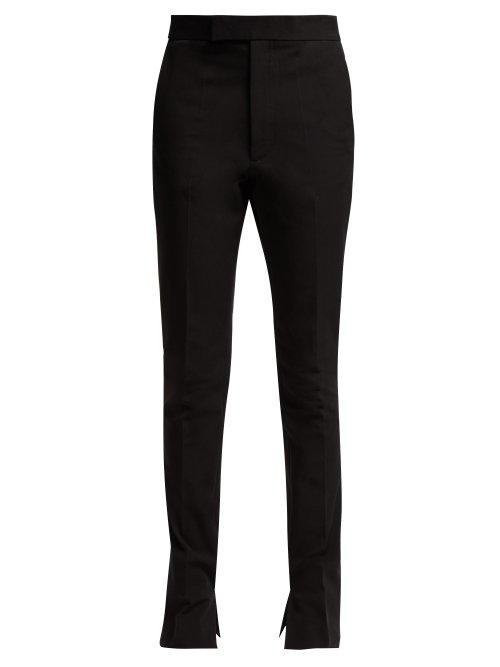 Matchesfashion.com Helmut Lang - Rider Slim Leg Cotton Blend Trousers - Womens - Black