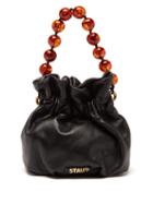 Staud - Grace Leather Bucket Bag - Womens - Black Multi