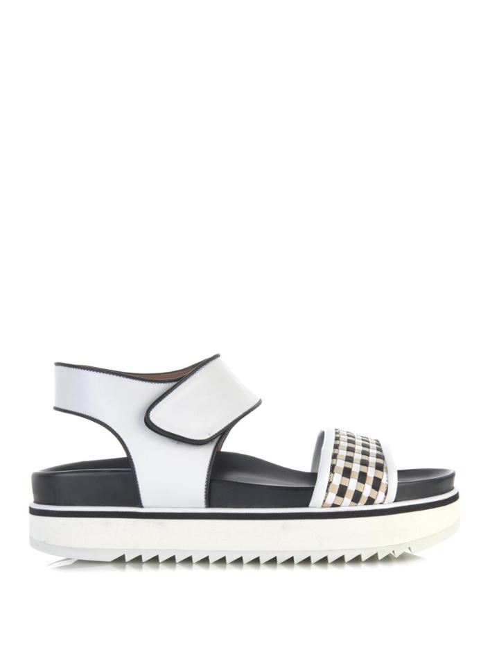 Sportmax Woven-strap Leather Sandals