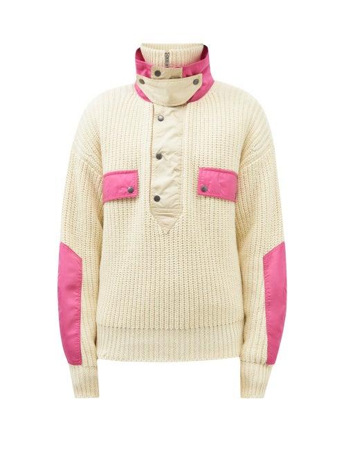 Isabel Marant - Dempsey High-neck Wool-blend Sweater - Mens - Cream Multi