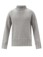 Matchesfashion.com Jil Sander - Roll-neck Ribbed-edge Cashmere Sweater - Mens - Grey