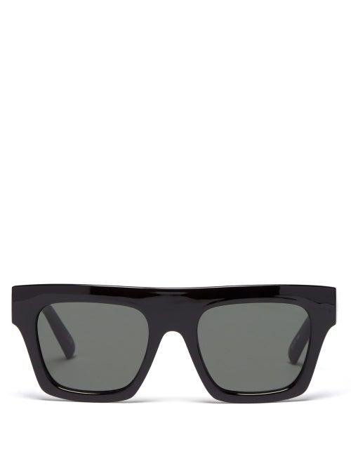 Matchesfashion.com Le Specs - Subdimension Square Acetate Sunglasses - Womens - Black