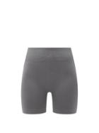 Matchesfashion.com Prism - Composed High-rise Stretch-jersey Cycling Shorts - Womens - Dark Grey