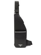 Matchesfashion.com Prada - Triangle Saffiano Leather Cross Body Bag - Mens - Black