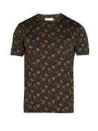 Matchesfashion.com Etro - Floral Print Cotton T Shirt - Mens - Brown Multi