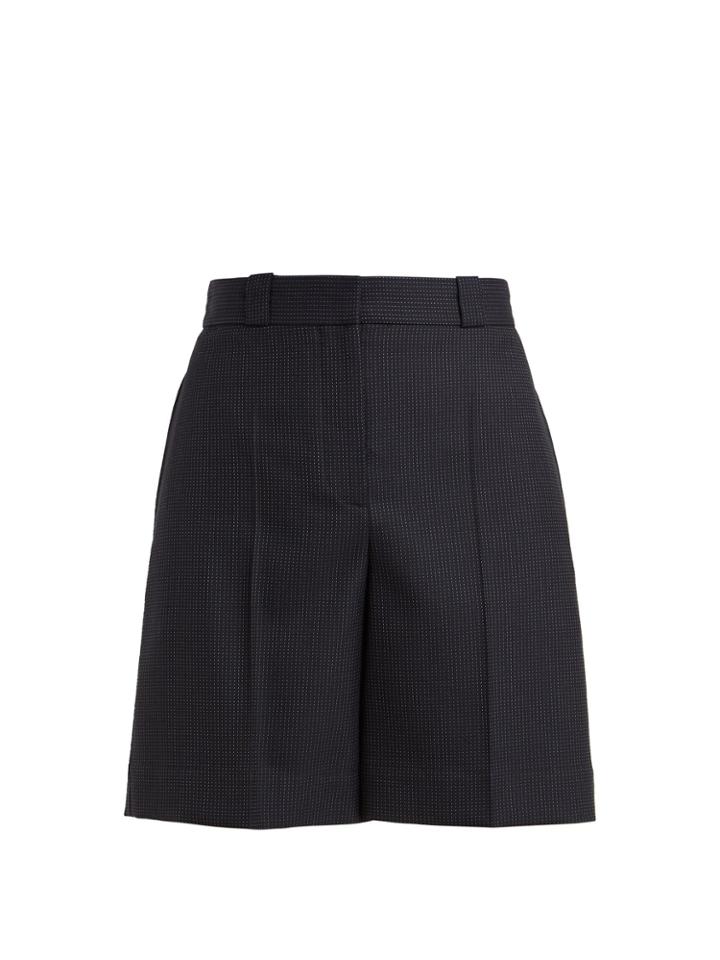 Burberry Pin-dot Tailored Wool Shorts