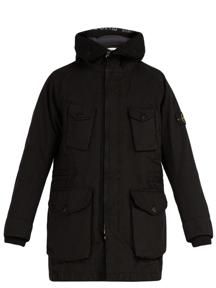 Stone Island Long-line Down-filled Hooded Coat