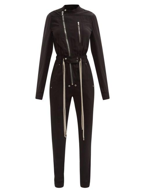 Matchesfashion.com Rick Owens - Gary Zipped Drawstring Jumpsuit - Womens - Black