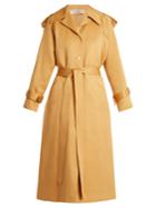 Nina Ricci Peak-lapel Tie-waist Cotton-blend Trench Coat