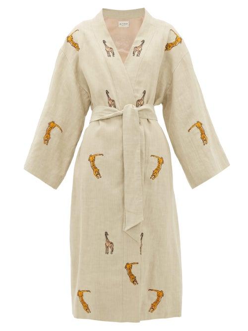 Matchesfashion.com Etro - Malva Safari-embroidered Linen Coat - Womens - Ivory Multi