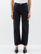 Toteme - Twisted-seam High-rise Organic-cotton Jeans - Womens - Black