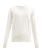 Matchesfashion.com Helmut Lang - Logo-embossed Cotton-blend Sweater - Mens - White