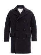 Matchesfashion.com Officine Gnrale - Double-breasted Wool-blend Coat - Mens - Navy