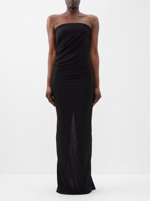 Christopher Esber - Strapless Jersey Maxi Dress - Womens - Black