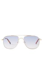 Le Specs - The Charmer Aviator Metal Sunglasses - Womens - Gold Blue