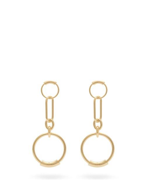 Matchesfashion.com Chlo - Chain Link Hoop Earrings - Womens - Gold