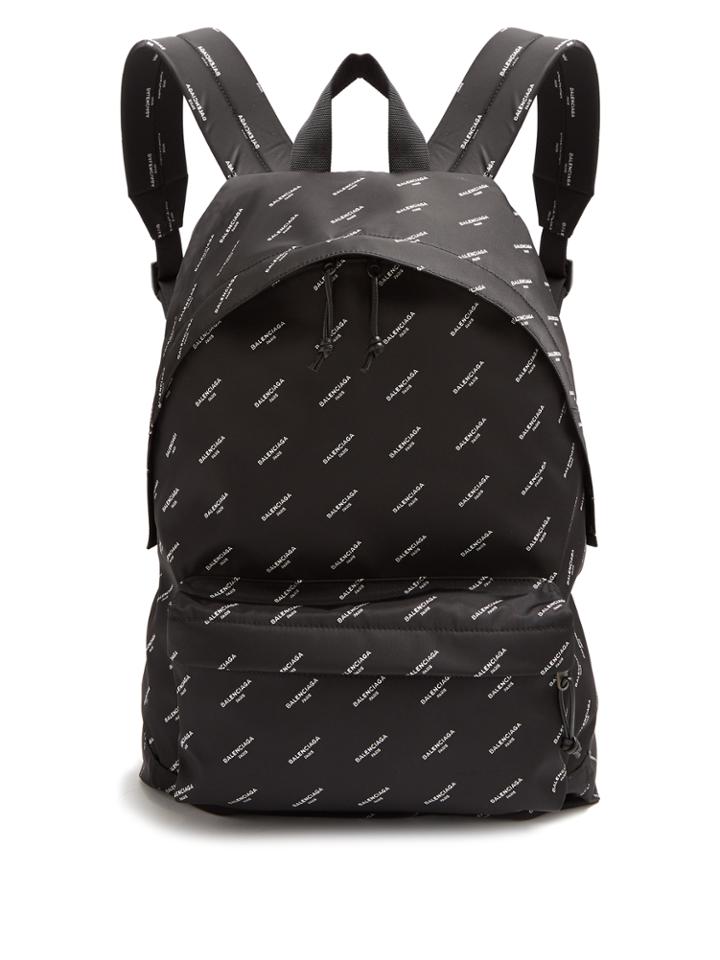 Balenciaga Logo-print Canvas Backpack