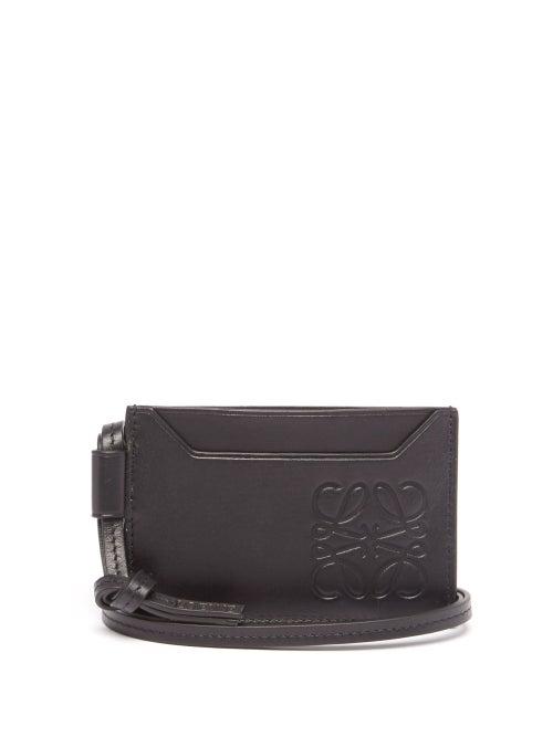 Mens Accessories Loewe - Anagram-embossed Leather Cardholder - Mens - Black