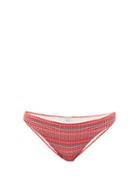 Matchesfashion.com Belize - Winona Striped-seersucker Bikini Briefs - Womens - Red Stripe
