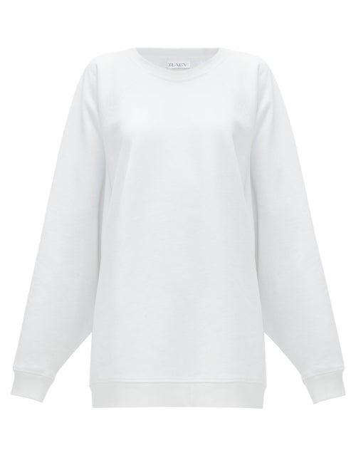 Matchesfashion.com Raey - Organic And Recycled-yarn Cotton-blend Sweatshirt - Womens - White