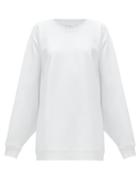 Matchesfashion.com Raey - Organic And Recycled-yarn Cotton-blend Sweatshirt - Womens - White