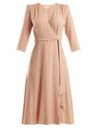 Matchesfashion.com Goat - Glenda Cady Wrap Dress - Womens - Light Pink